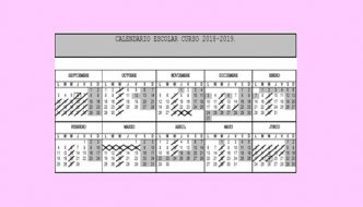 Calendario y material curso 18-19
