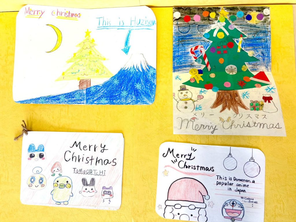 Postales elaboradas por el alumnado japonés